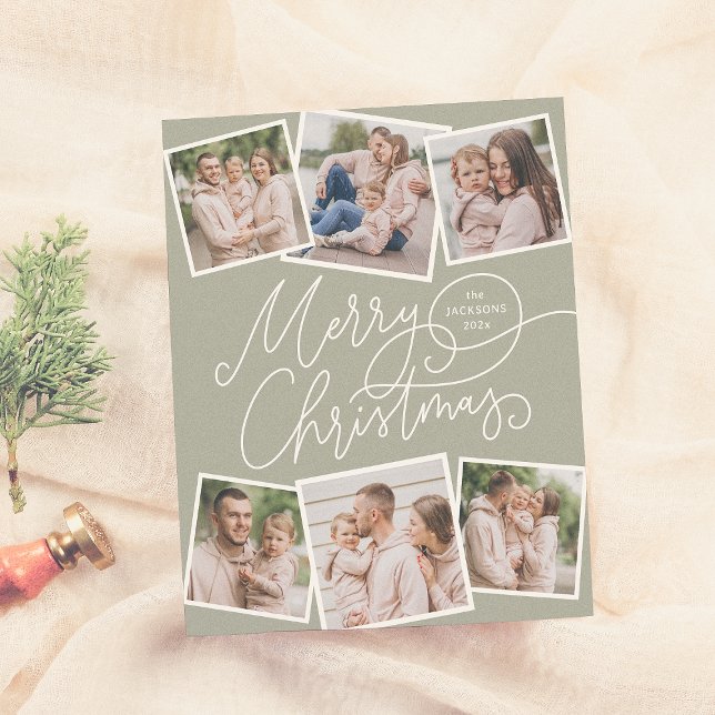 Merry Christmas Sage Green 6 Photos Budget (Creator Uploaded)