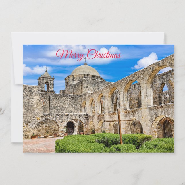 Merry Christmas, San Jose Mission, Holiday Card (Front)