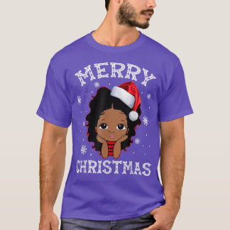 Merry Christmas Santa African American Costume Xma T-Shirt