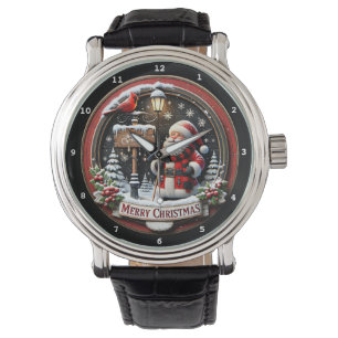 Merry Christmas Santa and Cardinal Watch