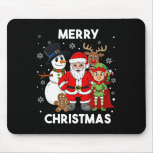Merry Christmas Santa And Friends Boys Girl Kids F Mouse Mat
