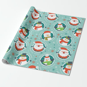 Merry Christmas Santa And Friends Wrapping Paper