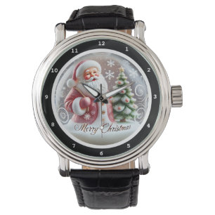 Merry Christmas Santa and Snowflakes  Watch