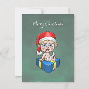 Merry Christmas Santa Baby Holiday Card