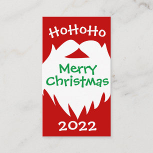 Merry Christmas Santa Beard 2022 Business Card