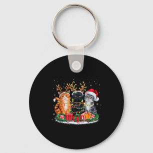 Merry Christmas Santa Cat Light Gorgeous Reindeer  Key Ring
