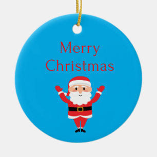 merry christmas santa  ceramic tree decoration