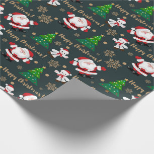 Merry Christmas, Santa, Christmas Tree, Bear Wrapping Paper
