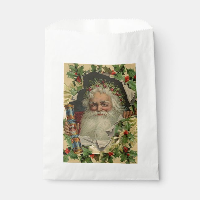 Merry Christmas Santa Claus Antique classic Favour Bags (Front)