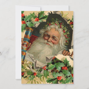 Merry Christmas Santa Claus Antique classic Invitation