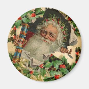 Merry Christmas Santa Claus Antique classic Magnet