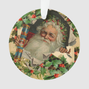 Merry Christmas Santa Claus Antique classic Ornament