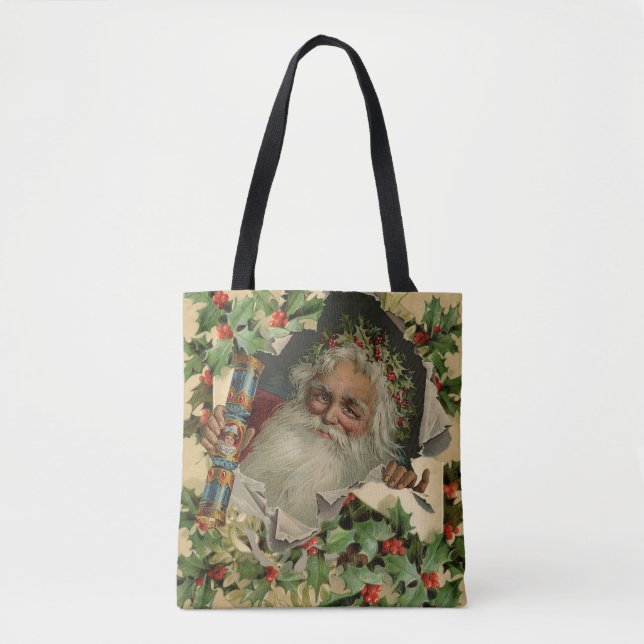 Merry Christmas Santa Claus Antique classic Tote Bag (Front)