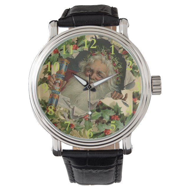 Merry Christmas Santa Claus Antique classic Watch (Front)