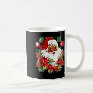 Merry Christmas Santa Claus Black Afro African Ame Coffee Mug