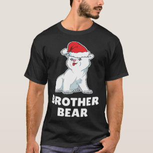 Merry Christmas Santa Claus Brother Polar Bear Ani T-Shirt