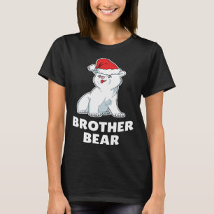 Merry Christmas Santa Claus Brother Polar Bear Ani T-Shirt