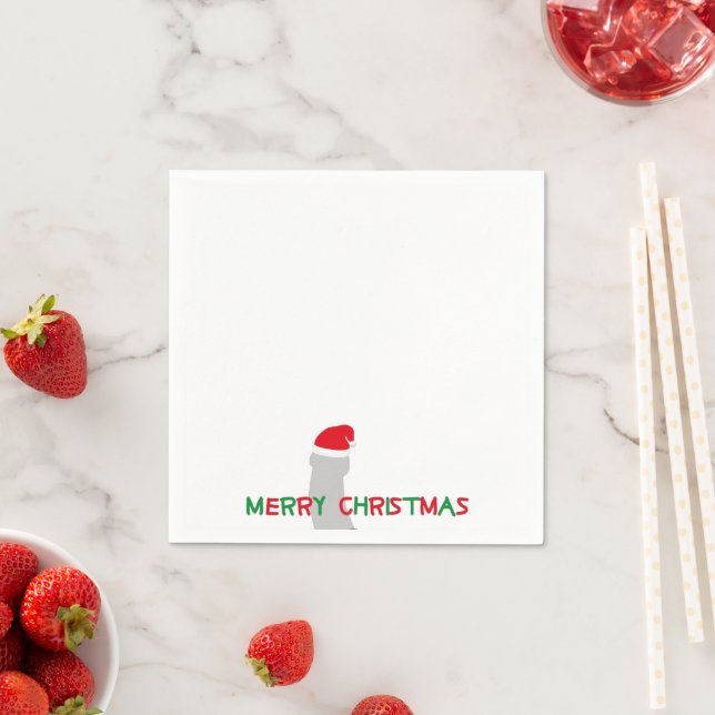 merry christmas, santa claus character napkin (Insitu)