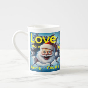Merry Christmas Santa Claus Family Love Friends Bone China Mug