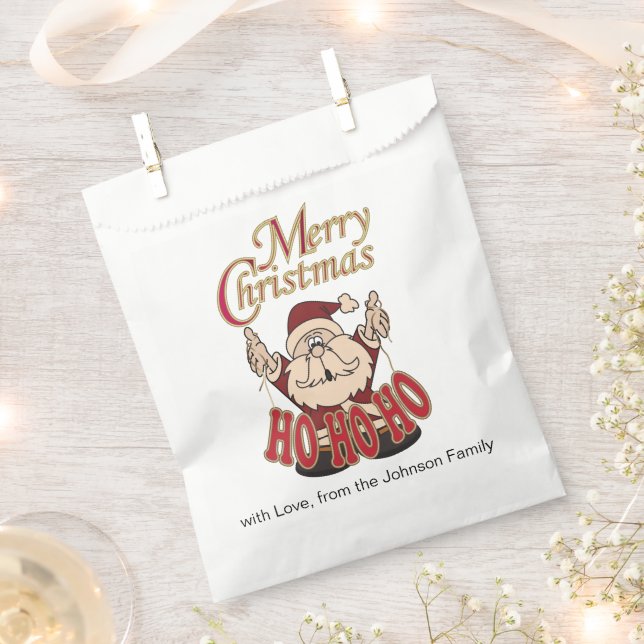 Merry Christmas Santa Claus  Favour Bags (Clipped)