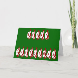 Merry Christmas Santa Claus Font Holiday Card