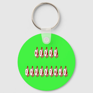 Merry Christmas Santa Claus Font Key Ring