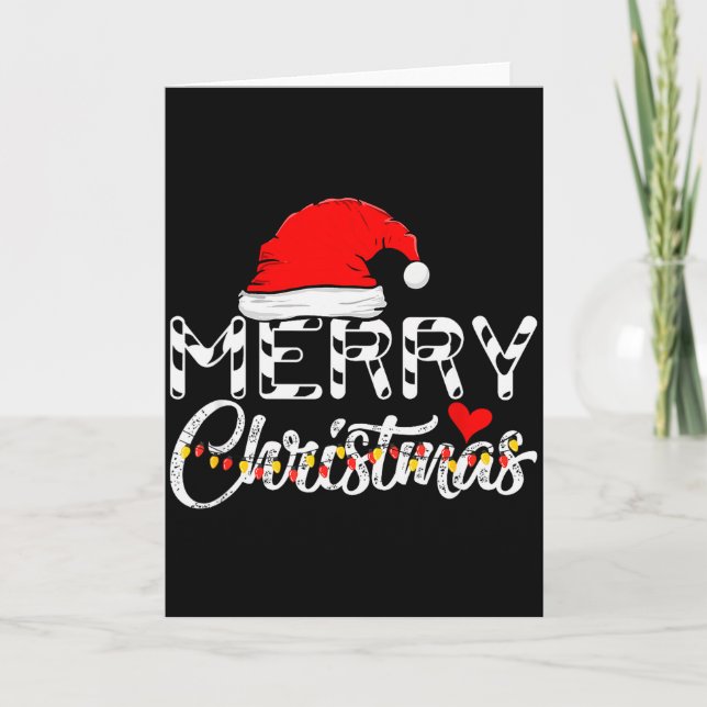 Merry Christmas Santa Claus Funny Family  Card (Front)