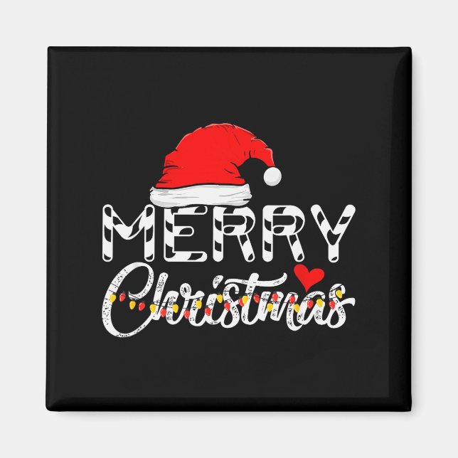 Merry Christmas Santa Claus Funny Family  Magnet (Front)