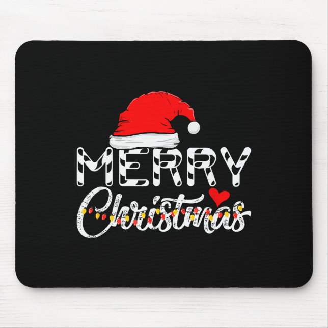 Merry Christmas Santa Claus Funny Family  Mouse Mat (Front)