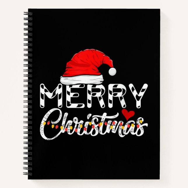 Merry Christmas Santa Claus Funny Family  Notebook (Front)