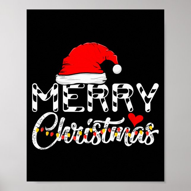 Merry Christmas Santa Claus Funny Family  Poster (Front)