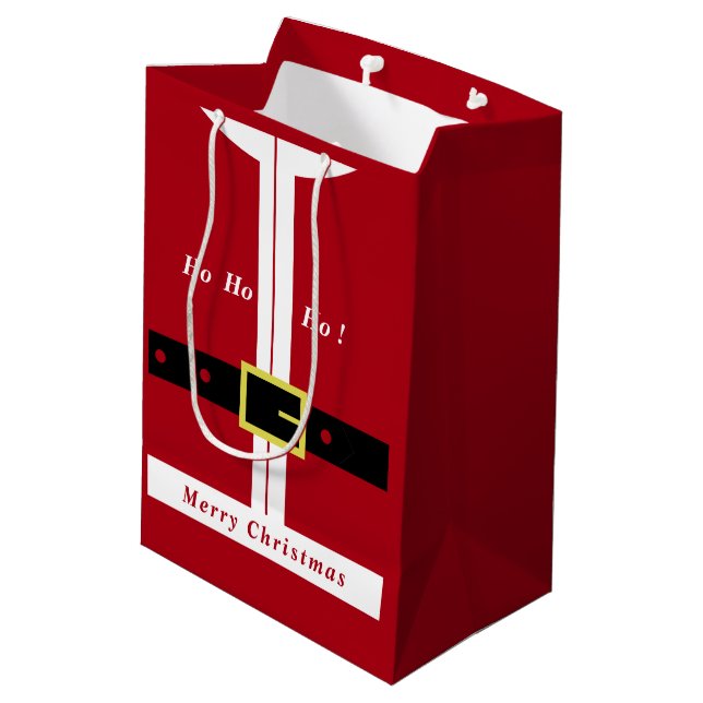 Merry Christmas Santa Claus Gift Bags - Funny (Back Angled)