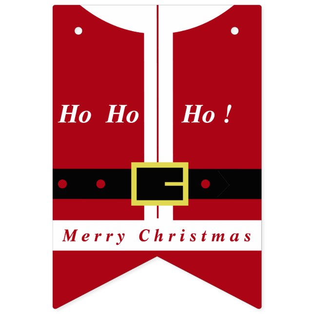 Merry Christmas - Santa Claus - Gifts For Everyone Bunting (First Flag)