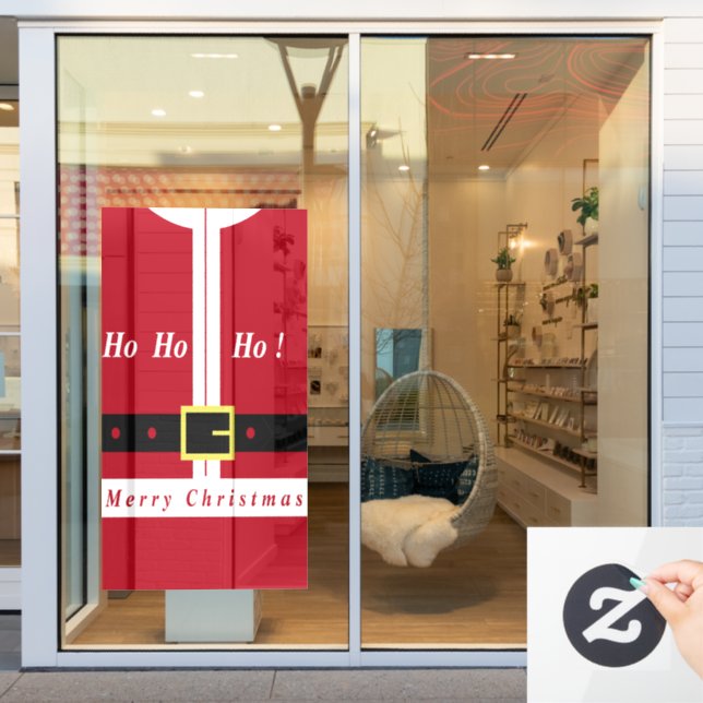 Merry Christmas - Santa Claus - Gifts For Everyone Window Cling (Store Window)