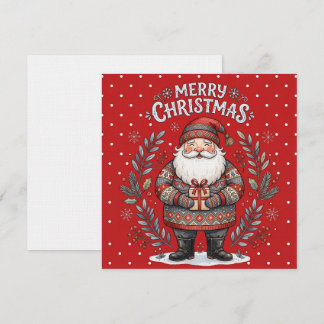 Merry Christmas Santa Claus Holiday Card