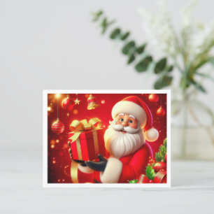 Merry Christmas Santa Claus  Holiday Postcard