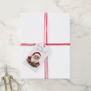 Merry Christmas Santa Claus Holiday XMas Gift Tags