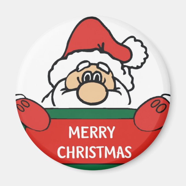 Merry Christmas Santa Claus Magnet (Front)
