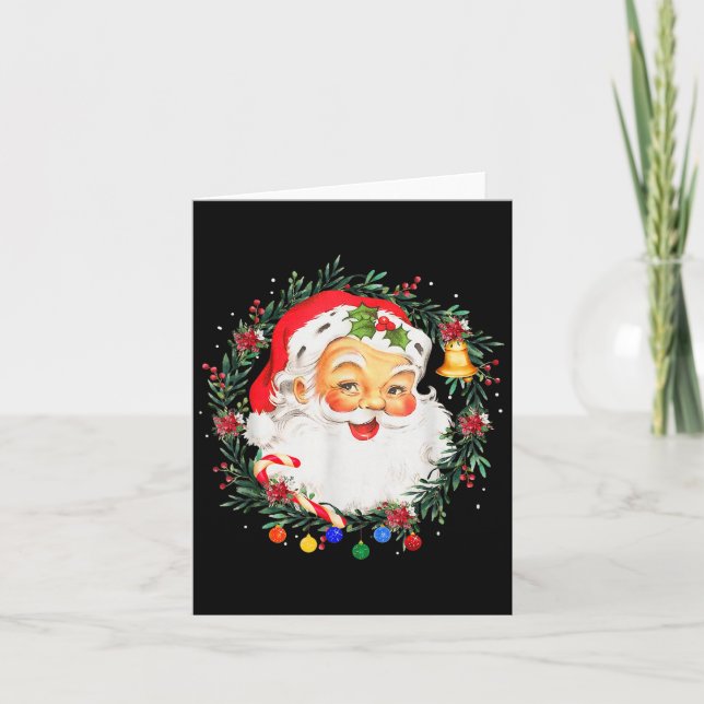Merry Christmas Santa Claus Nk Afro African Americ Card (Front)
