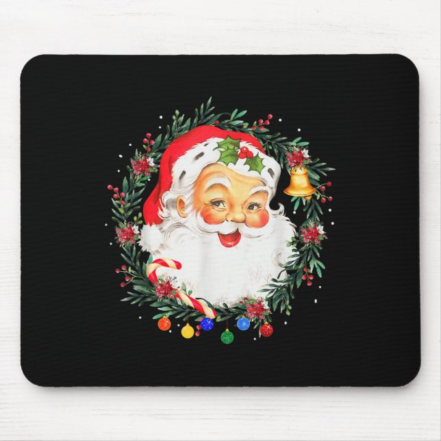 Merry Christmas Santa Claus Nk Afro African Americ Mouse Mat (Front)