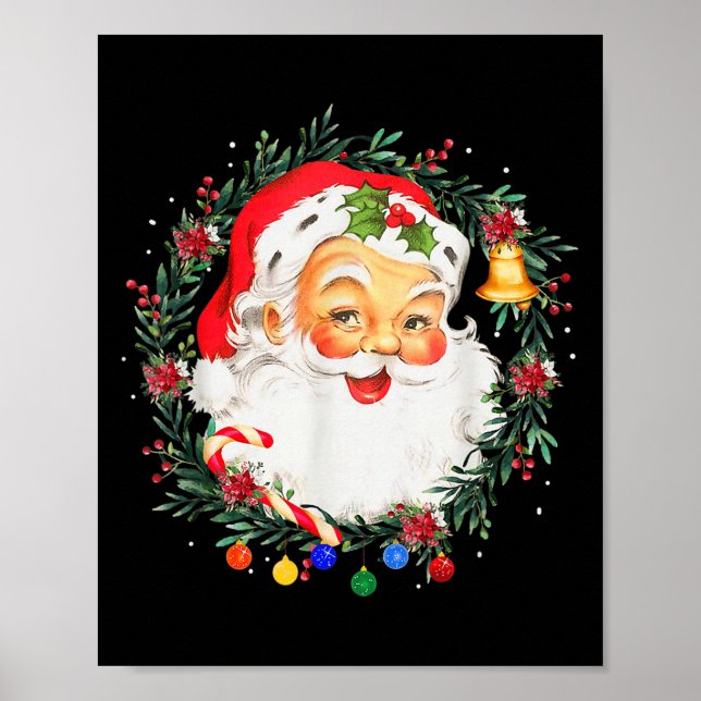 Merry Christmas Santa Claus Nk Afro African Americ Poster (Front)