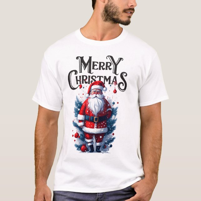 Merry Christmas Santa Claus Pajama T-Shirt (Front)
