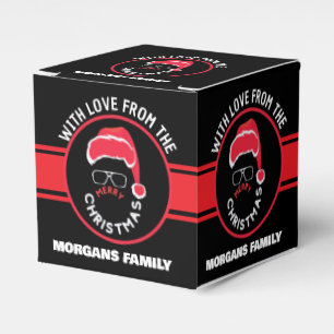 Merry Christmas Santa Claus Red Holiday Favour Box