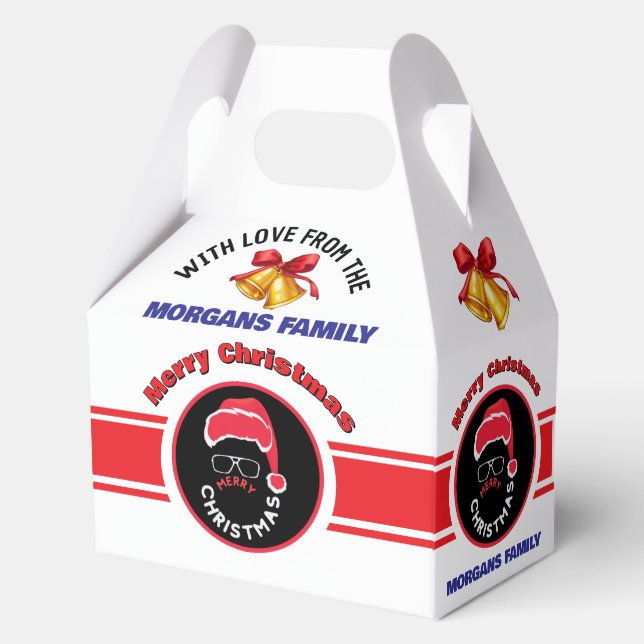 Merry Christmas Santa Claus Red Holiday        Favour Box (Front)