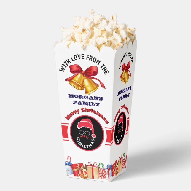 Merry Christmas Santa Claus Red Holiday        Favour Box (Popped)