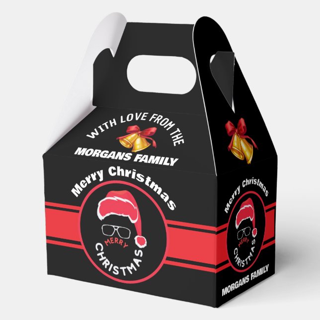 Merry Christmas Santa Claus Red Holiday        Favour Box (Front)