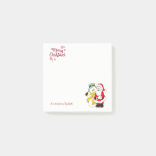 Merry Christmas,Santa Claus,Snowman-Personalised Post-it Notes
