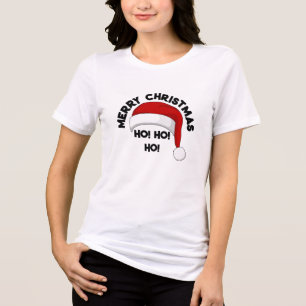 Merry Christmas Santa Claus T-Shirt Tri-Blend Shirt