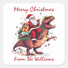 Merry Christmas Santa Claus Tyrannosaurus T-Rex