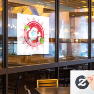 Merry Christmas Santa Claus Window Cling